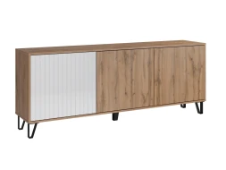 Тумба ТВ Ливерпуль, вотан/белый глянец 