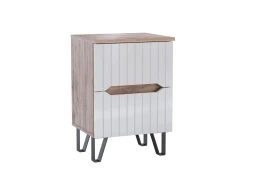 Тумба прикроватная Ливерпуль, вотан, белый глянец 